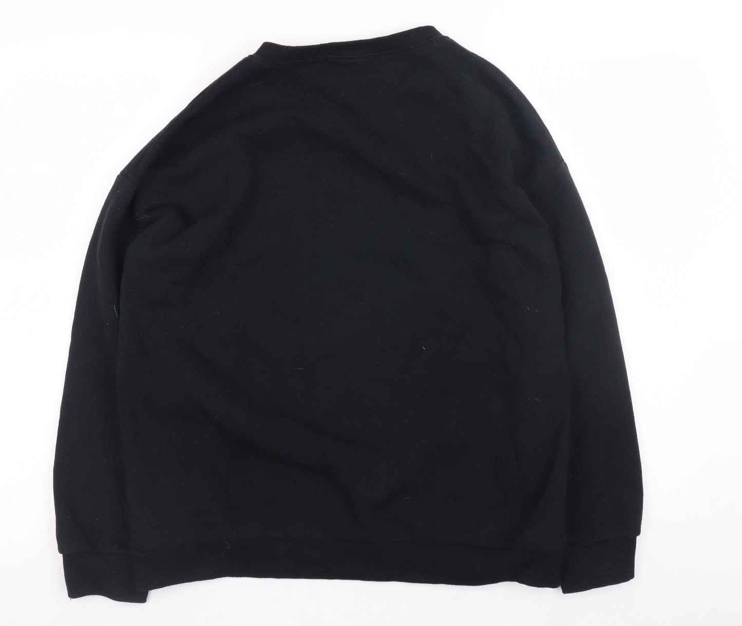 Forever 21 Mens Black Crew Neck Pullover Sweatshirt Size S