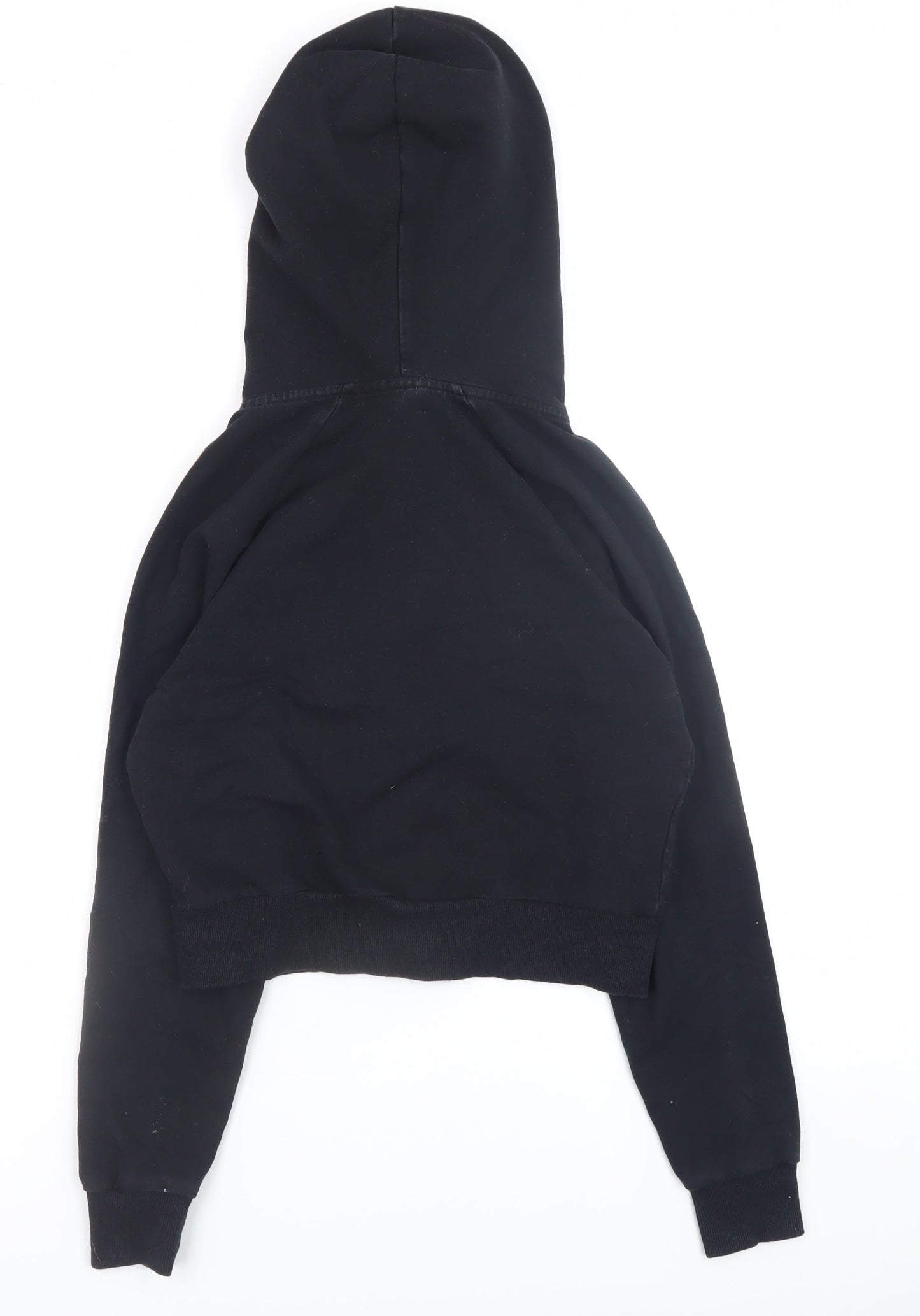 Trapstar Women's Black Full Zip Hoodie Small Graphic Print Cropped