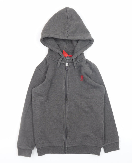 LFC Boys Grey Full Zip Hoodie 9-10 Years Cotton Blend Hooded Sweatshirt