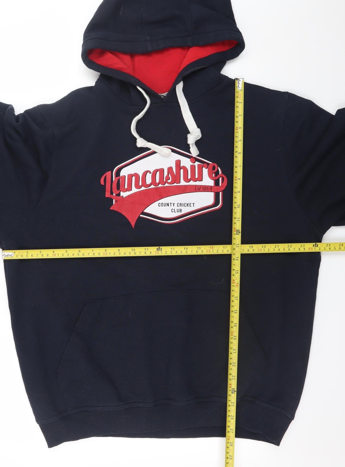 Kukri Mens Blue Lancashire County Cricket Club Pullover Hoodie Large
