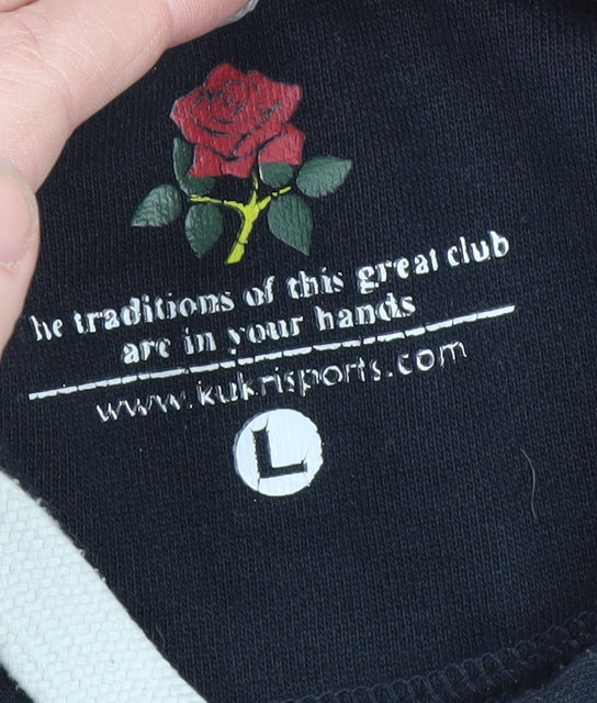 Kukri Mens Blue Lancashire County Cricket Club Pullover Hoodie Large