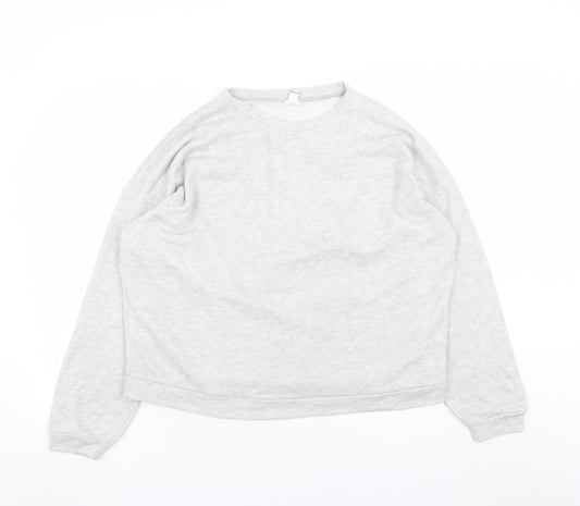 River Island Women’s Grey Pullover Sweatshirt M Cotton Blend