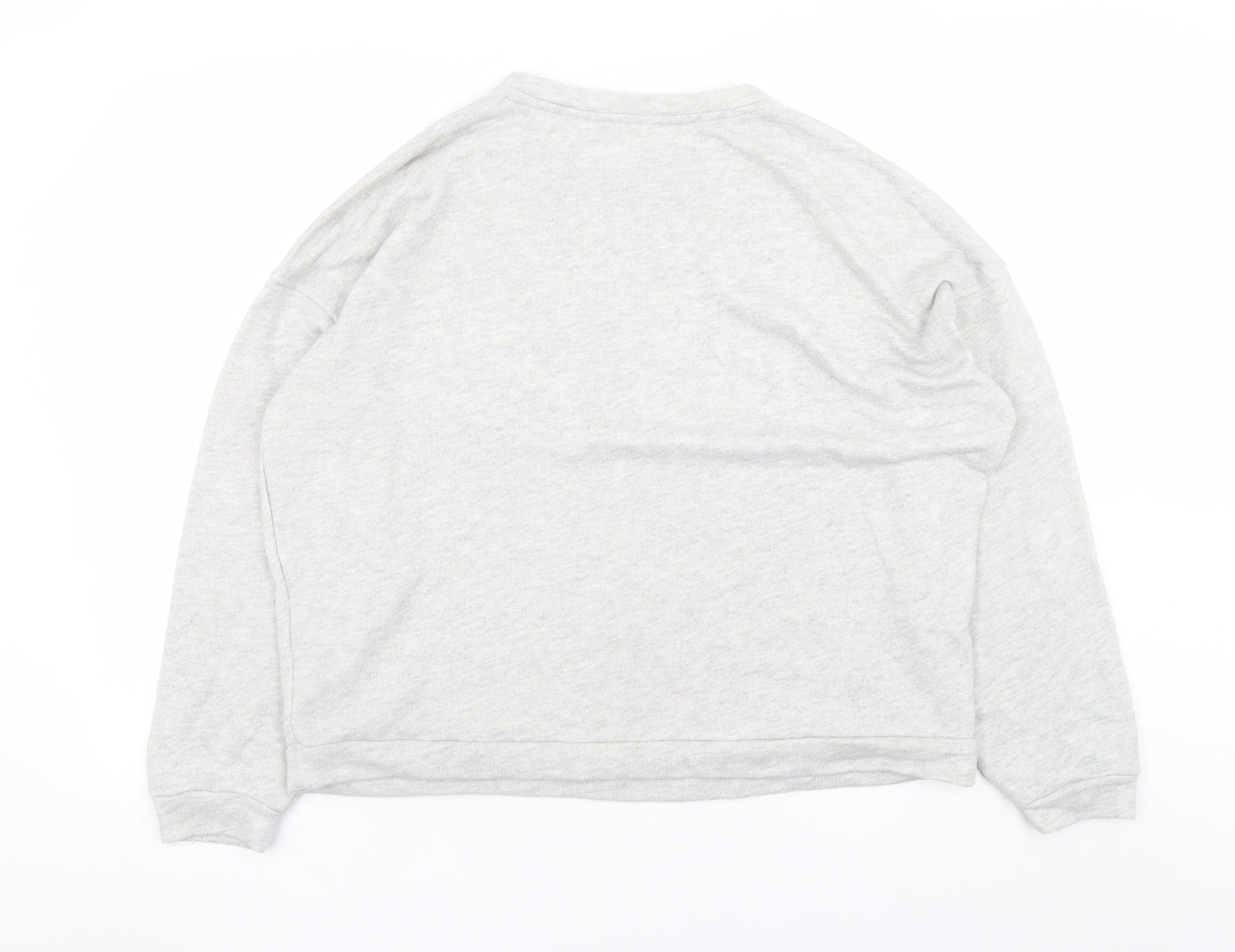 River Island Women’s Grey Pullover Sweatshirt M Cotton Blend