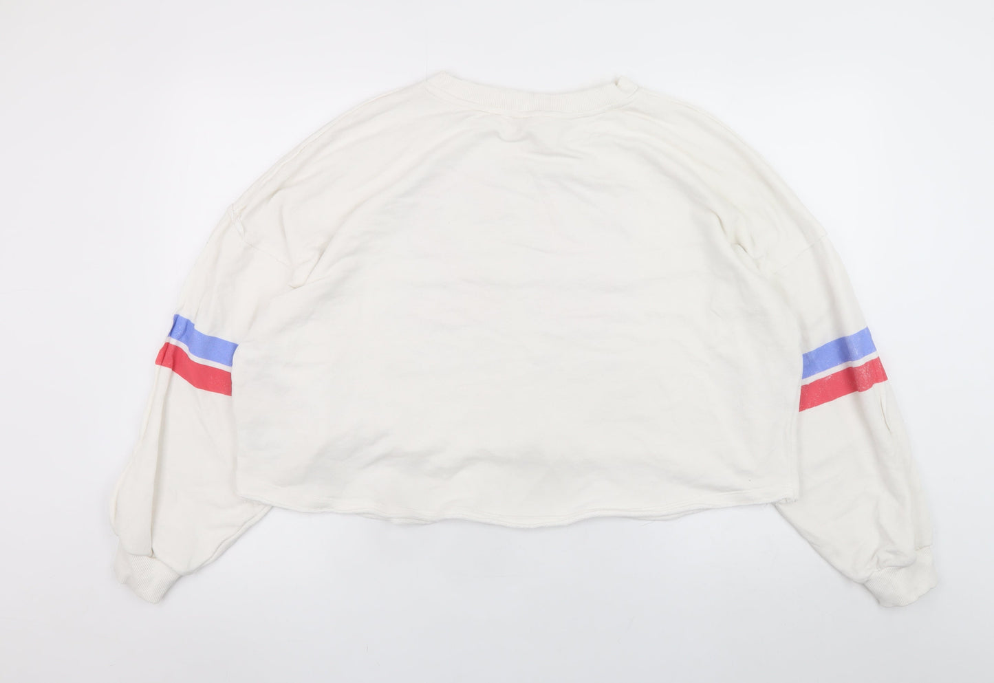 River Island Women's White Relaxed Fit New York 82 Sweatshirt Size M