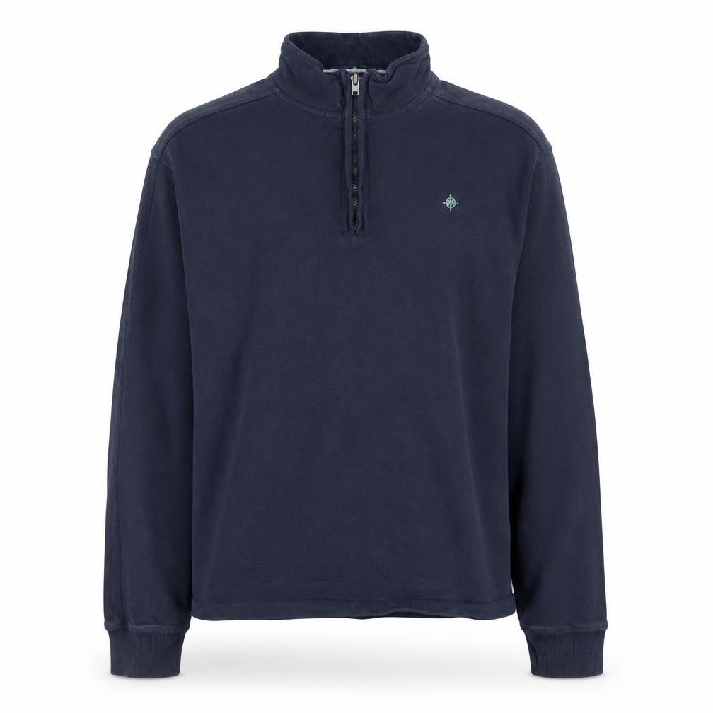 Maine New England Men's Blue 2XL 1/4 Zip Mock Neck Pullover Sweatshirt