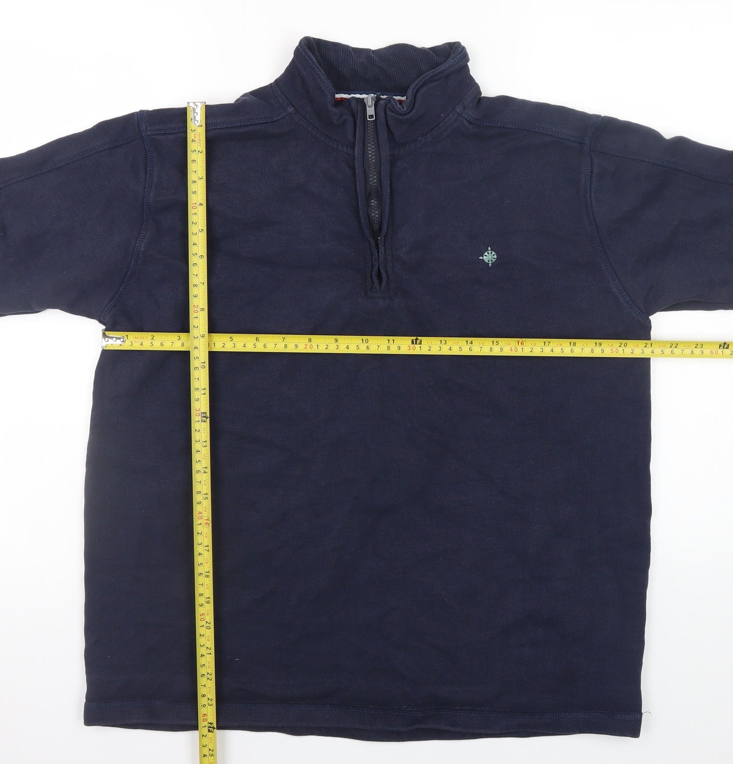 Maine Men's Blue 2XL 1/4 Zip Mock Neck Pullover Sweatshirt