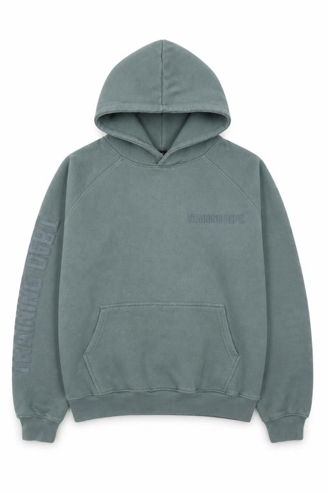 boohooMAN Men's Green Training Dept Pullover Hoodie Size M