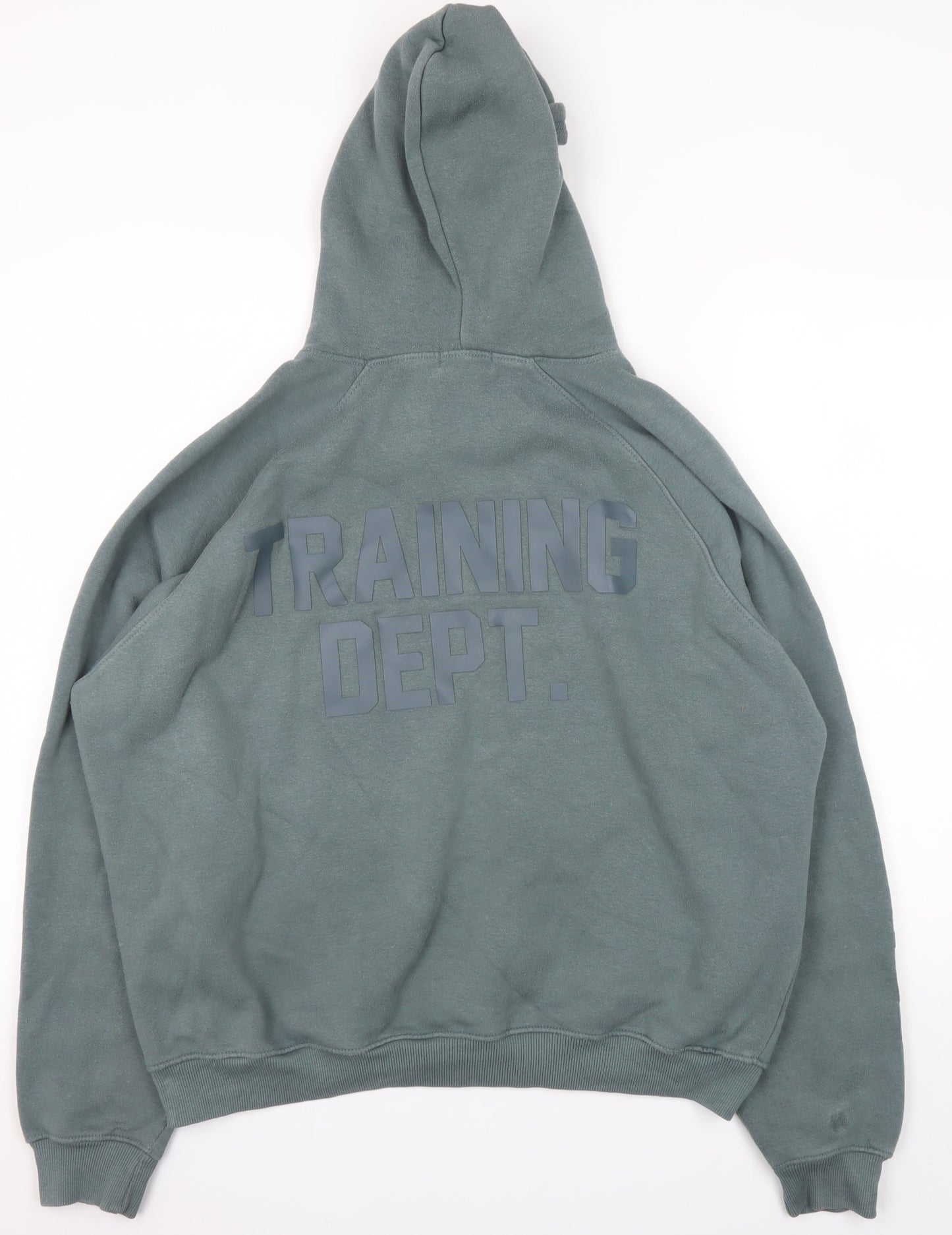 boohooMAN Men's Green Training Dept Pullover Hoodie Size M