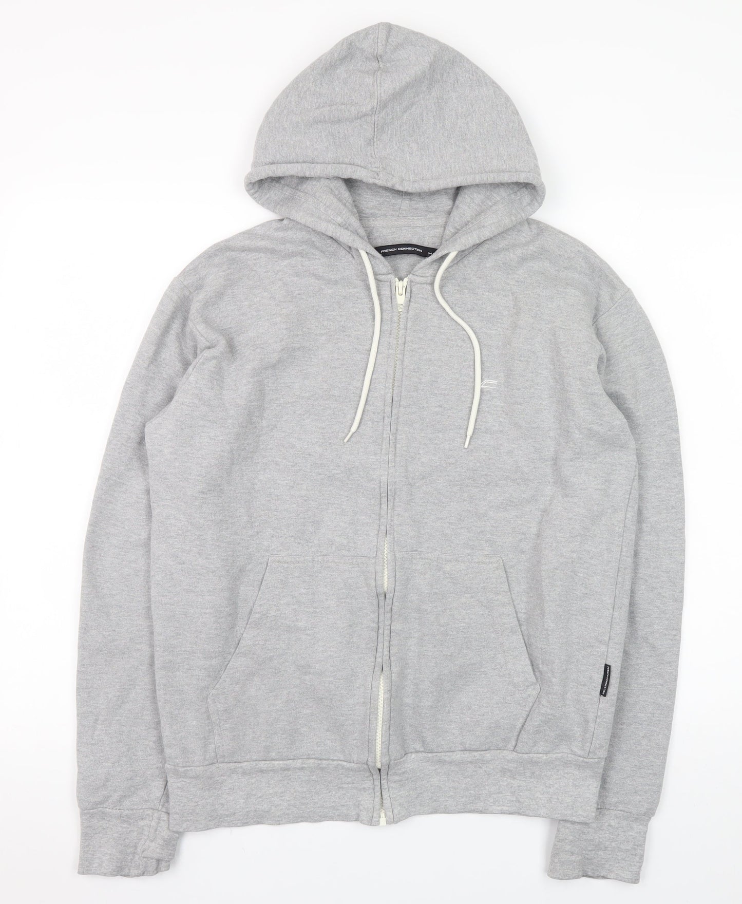 French Connection Mens Grey Full Zip Hoodie Size M