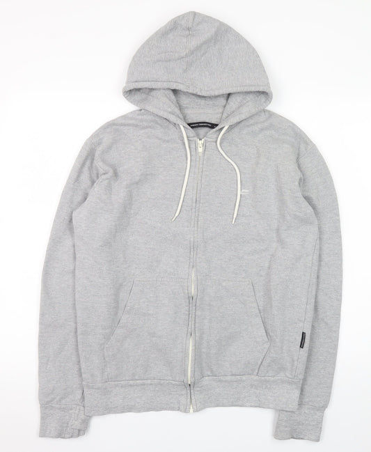 French Connection Mens Grey Full Zip Hoodie Size M
