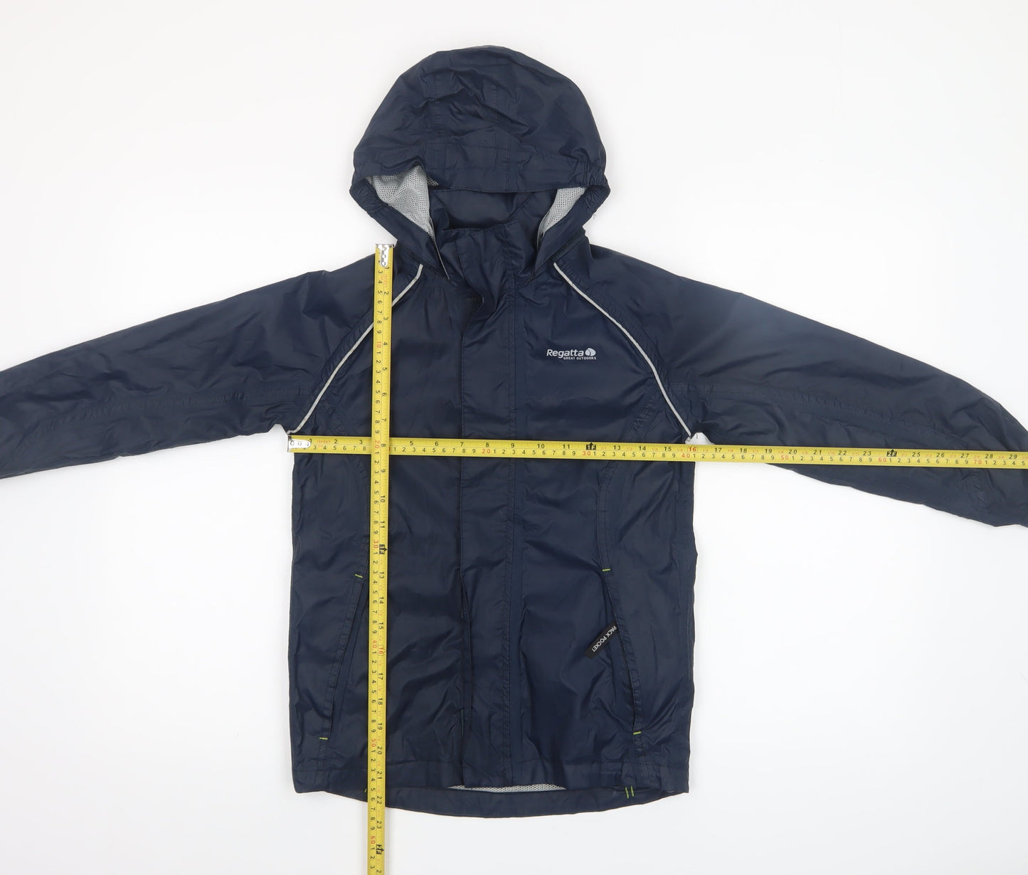 Regatta Boys Blue Waterproof Hooded Rain Coat Jacket 9-10 Years