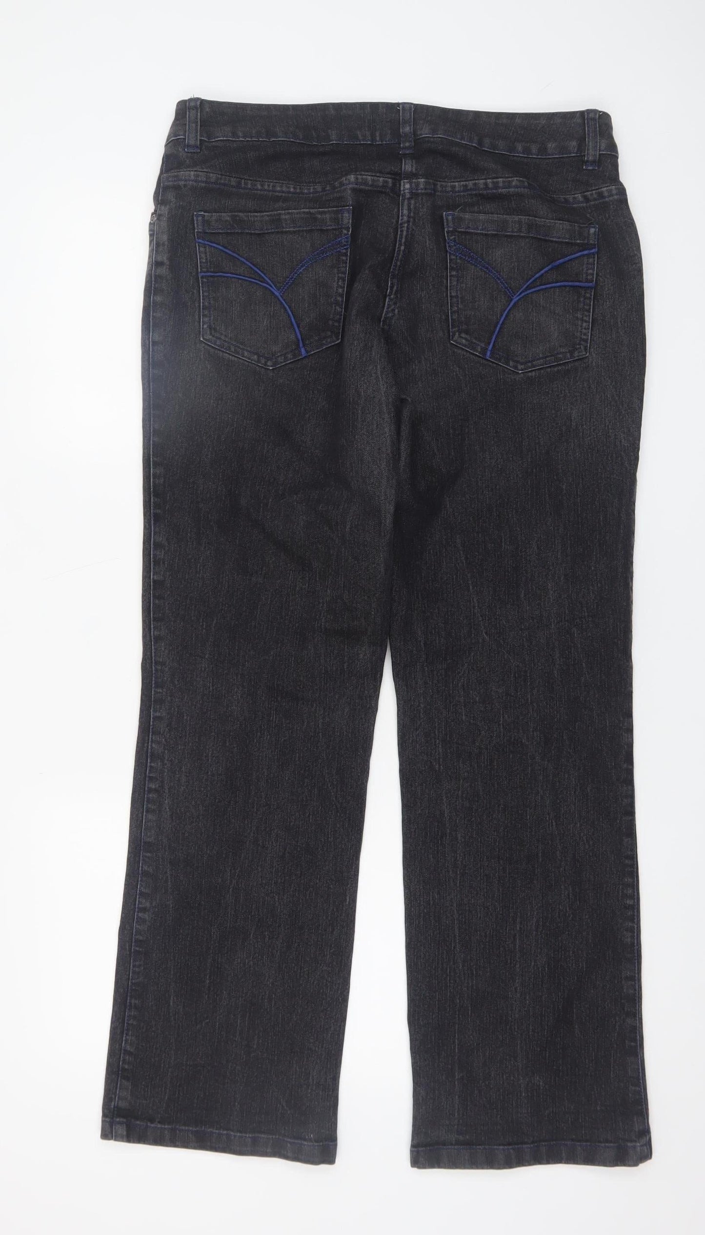 Cecil Classics Women's Black Straight Jeans Size 10 Regular Fit