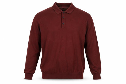 Next Mens Brown XL Collared Henley Cotton Knit Jumper