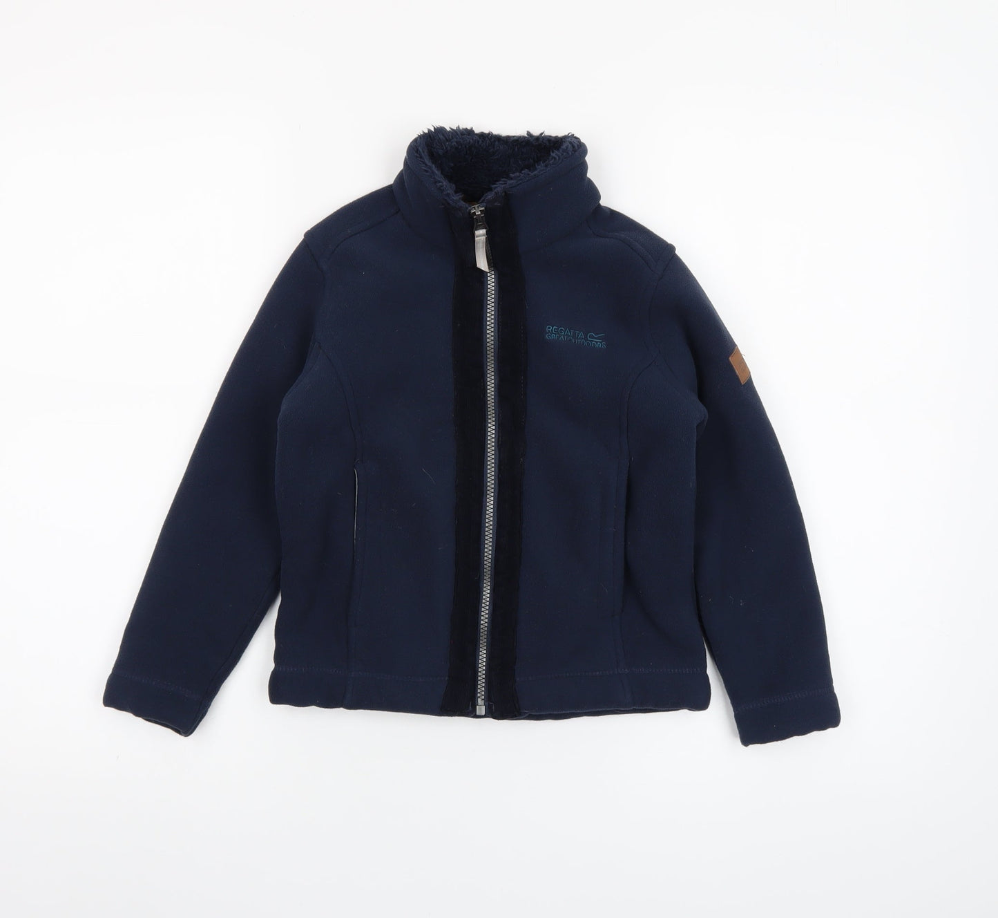 Regatta Boys Blue Fleece Jacket 5-6 Years Full Zip Insulated Outdoor Coat