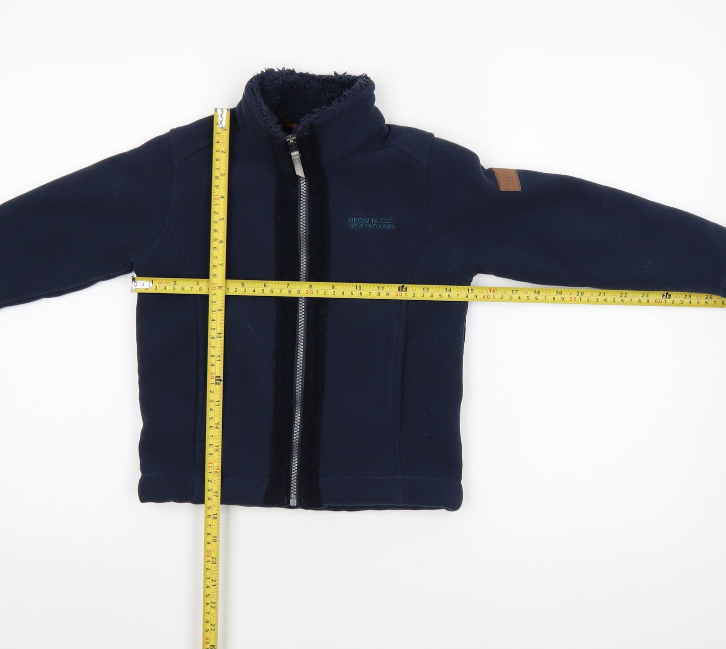 Regatta Boys Blue Fleece Jacket 5-6 Years Full Zip Insulated Outdoor Coat