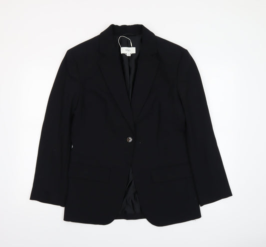 Marks and Spencer Women Black Size 8 Single-Breasted Blazer Jacket