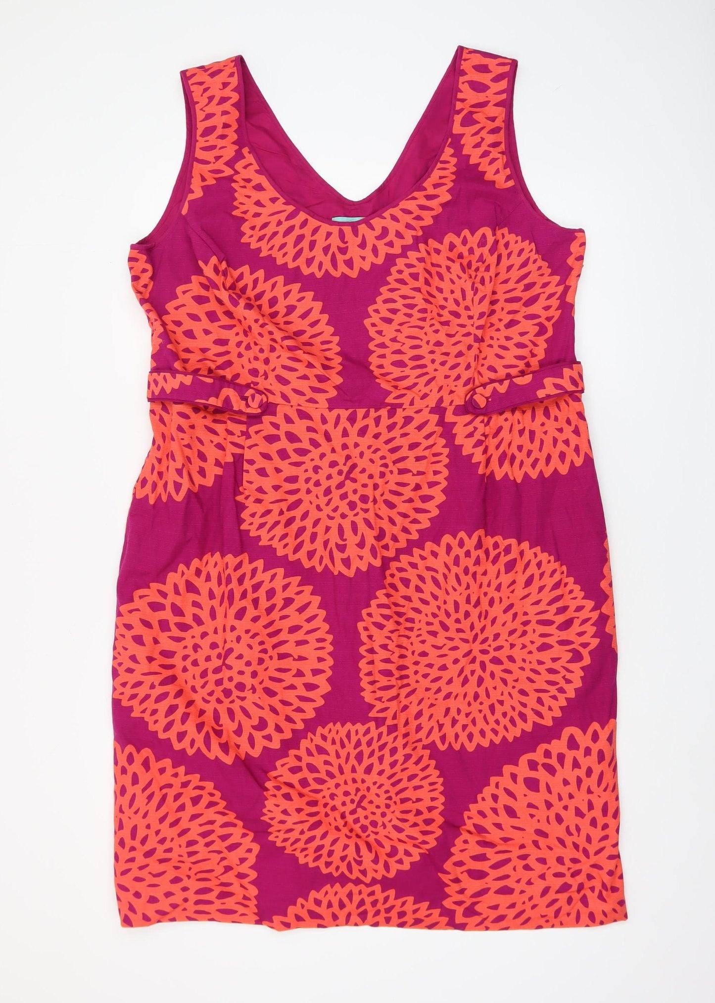 Boden Women’s Pink Floral Sleeveless Sheath Dress Size 12
