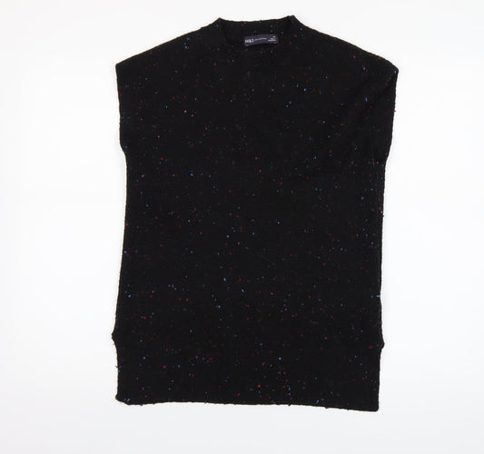 Marks and Spencer Women’s Black Speckled Sleeveless Pullover Jumper XS