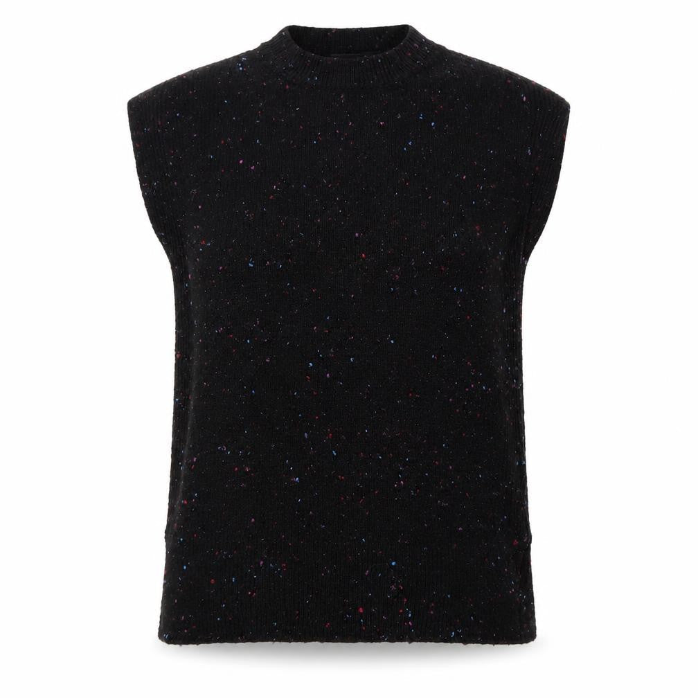 Marks & Spencer Women’s Black Speckled Sleeveless Pullover Jumper XS