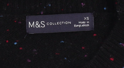Marks & Spencer Women’s Black Speckled Sleeveless Pullover Jumper XS