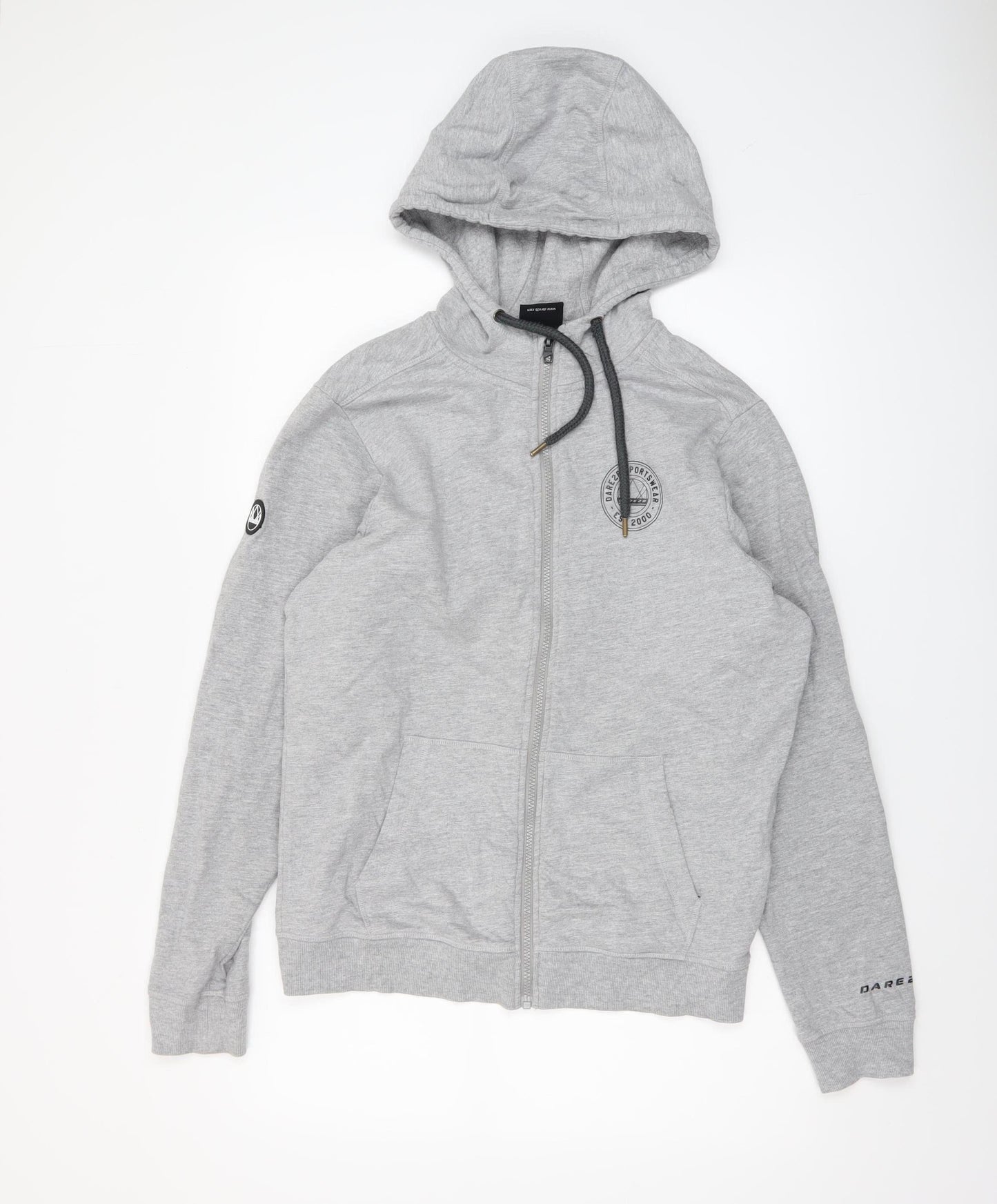 Dare 2b Men's Grey Full Zip Hoodie Size M Regular Fit Sports Style