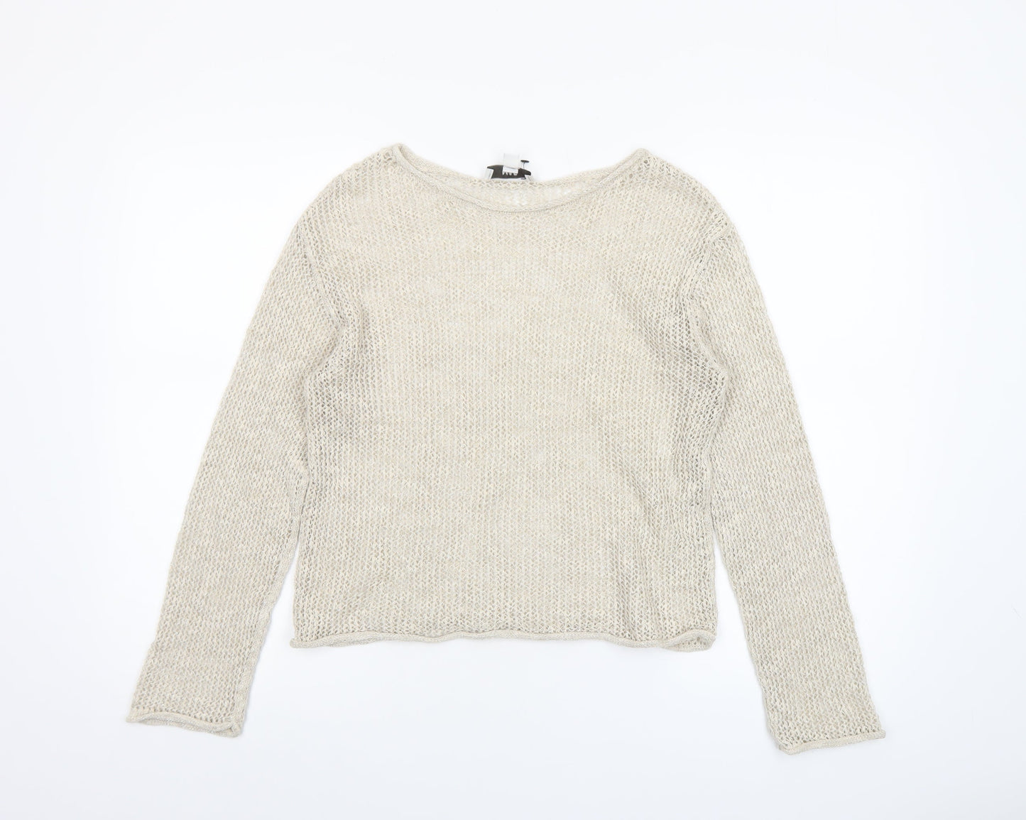 Marks and Spencer Women’s Beige Open-Knit Pullover Jumper XS
