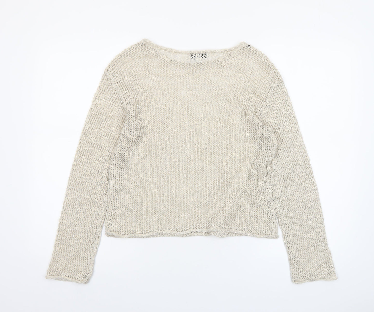 Marks and Spencer Women’s Beige Open-Knit Pullover Jumper XS