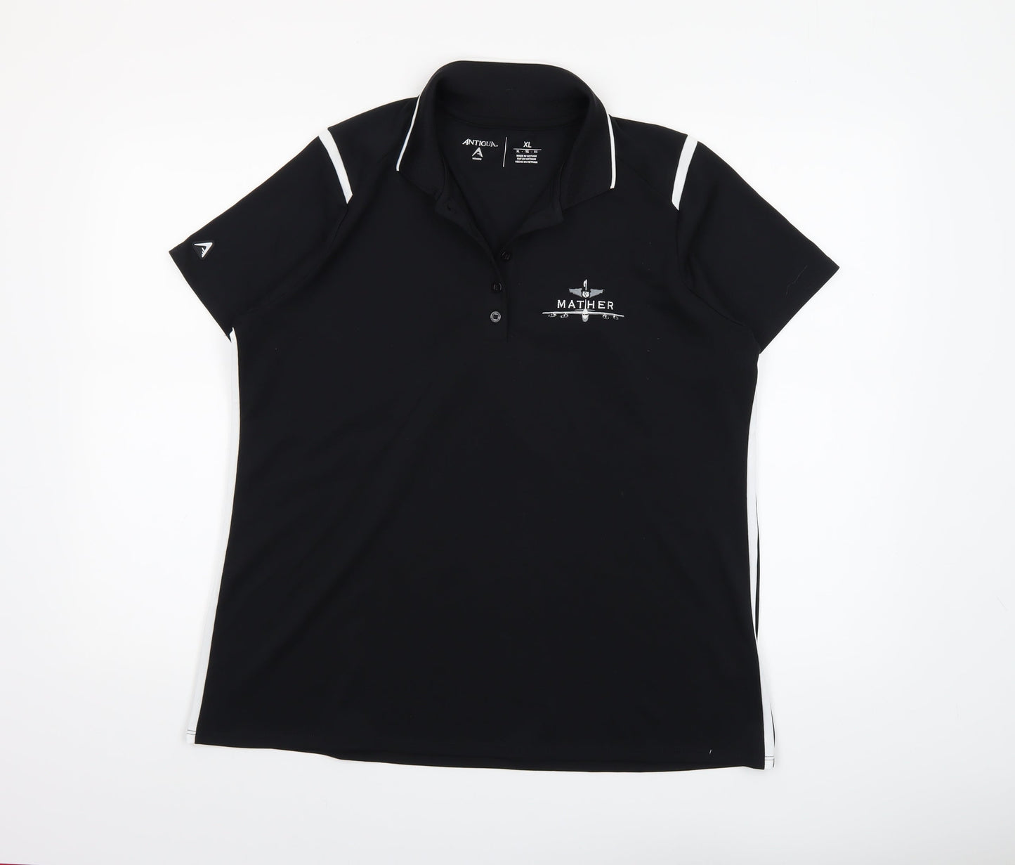 Antigua Men's Black XL Golf Polo Shirt Lightweight Moisture Wicking