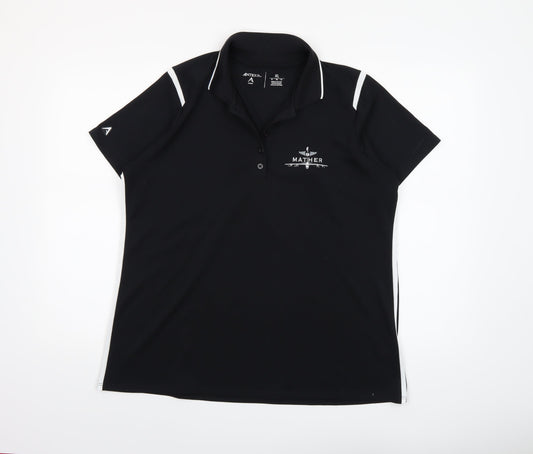 Antigua Men's Black XL Golf Polo Shirt Lightweight Moisture Wicking