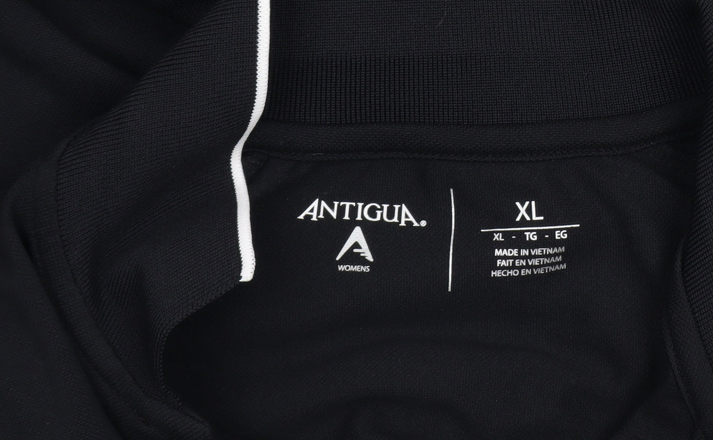 Antigua Men's Black XL Golf Polo Shirt Lightweight Moisture Wicking