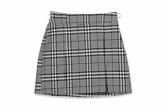 Bershka Women Black Check A-Line Short Skirt Size M
