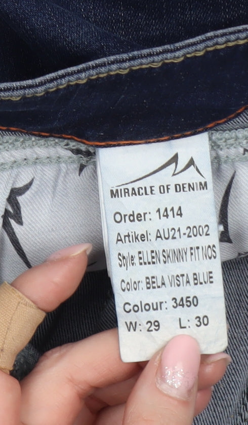 Miracle of Denim Womens Blue Skinny Jeans Size 10 Slim Fit
