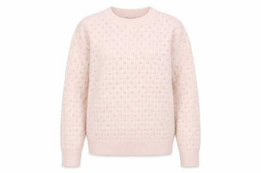 Mango Women’s Ivory Open-Knit Pullover Jumper Size L
