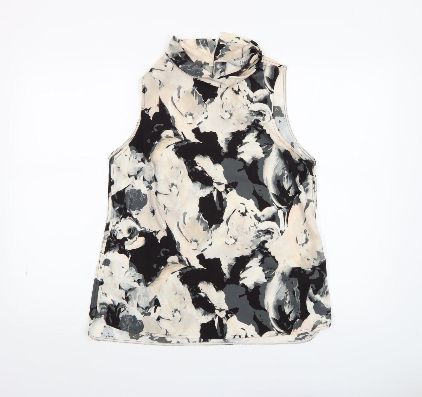 Coast Women’s Multicoloured Floral High Neck Sleeveless Tunic Blouse UK 12