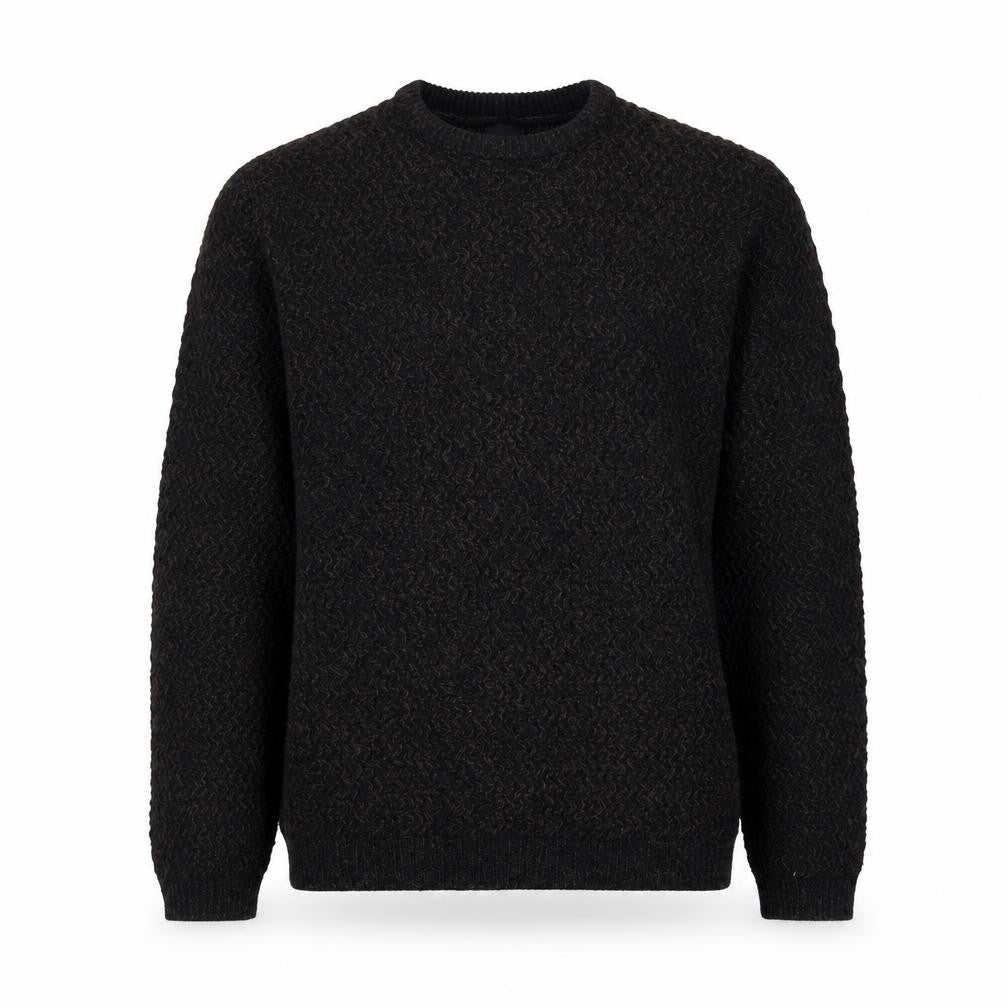 River Island Men's Black Chunky Knit Jumper Size S