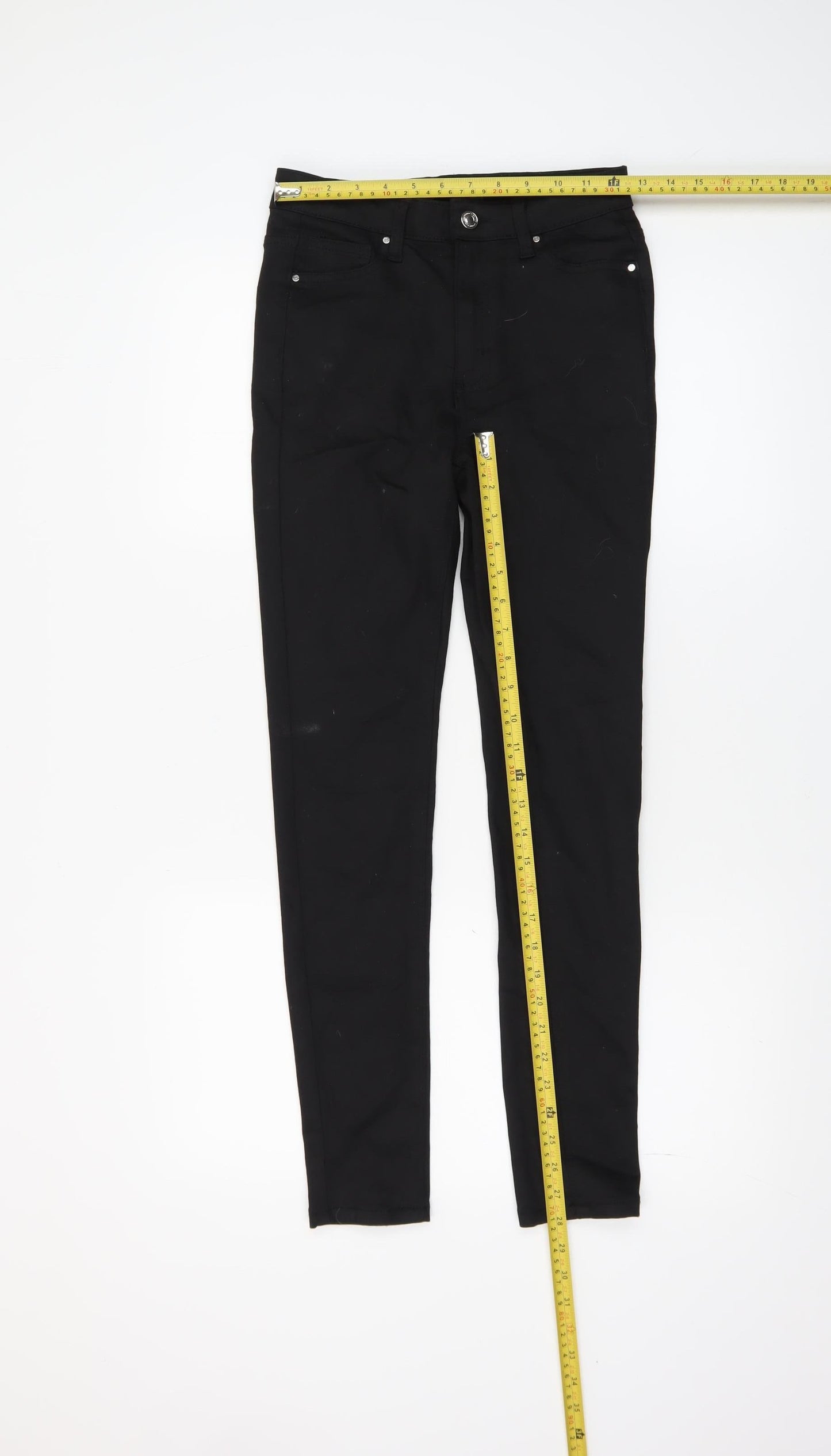 Denim Co. Women's Black Skinny Jeans Size 8 Slim Fit Mid Rise