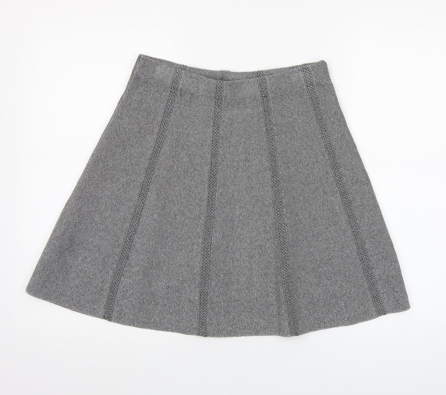 Zara Women Grey A-Line Knit Skirt Size 12