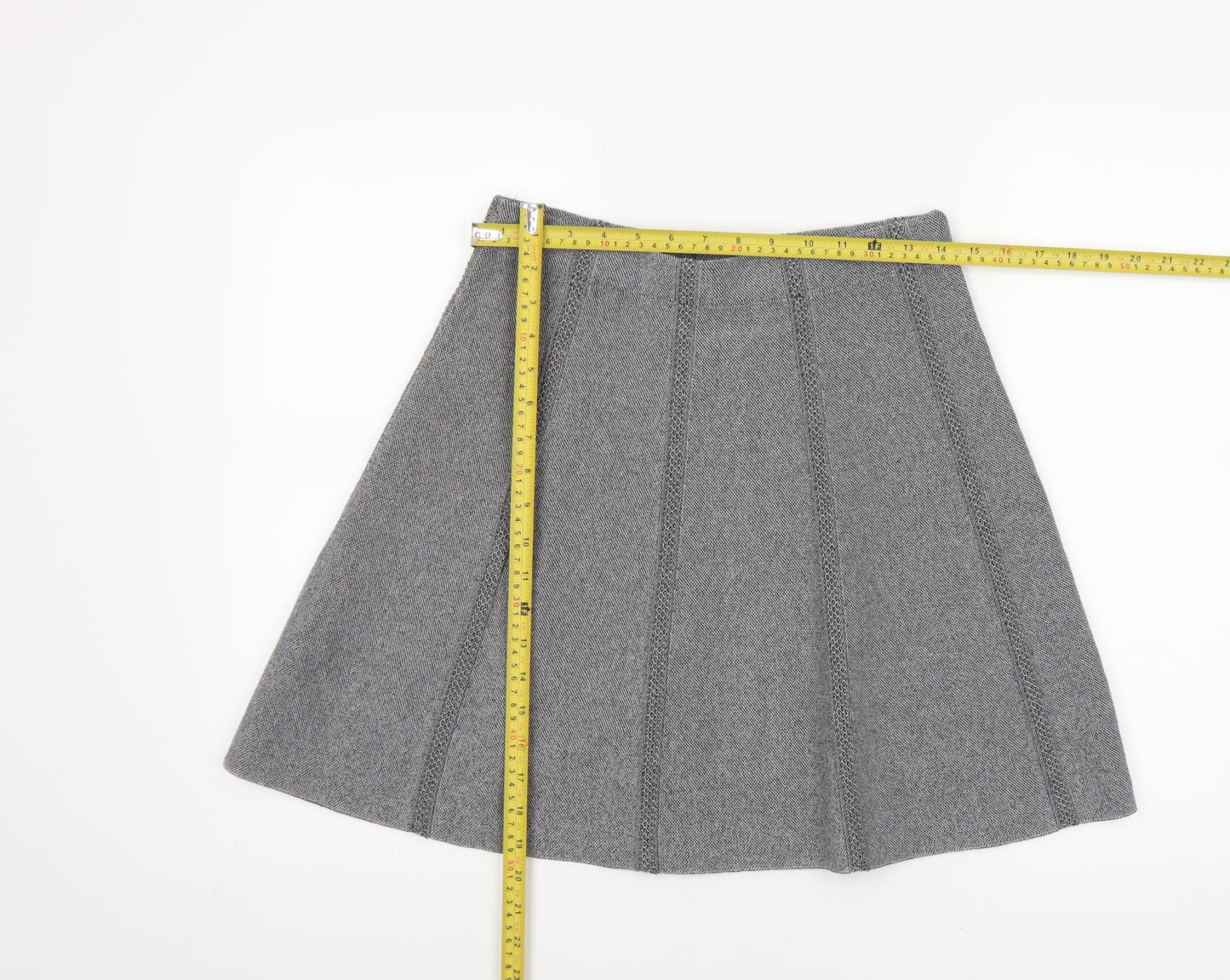 Zara Women Grey A-Line Knit Skirt Size 12