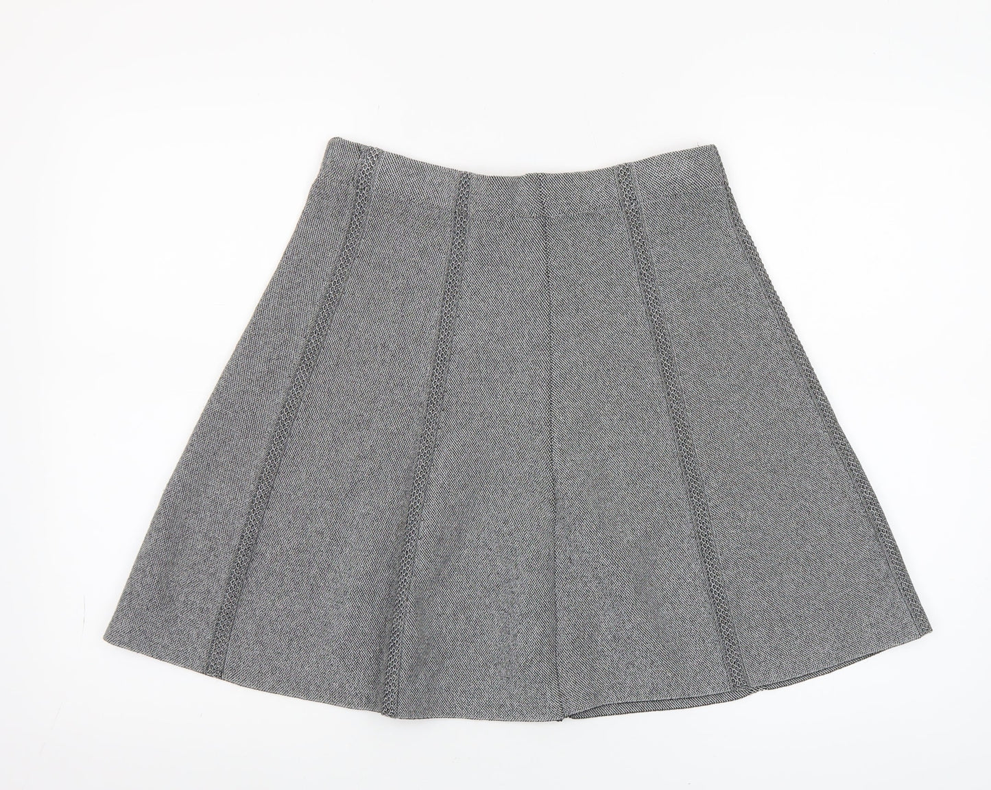 Zara Women Grey A-Line Knit Skirt Size 12