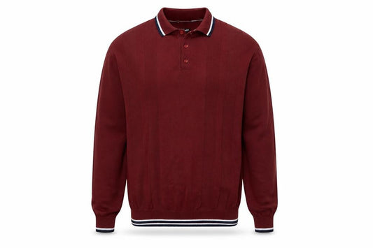 Next Men’s Red Cotton Henley Jumper XL Long Sleeve Classic Knit