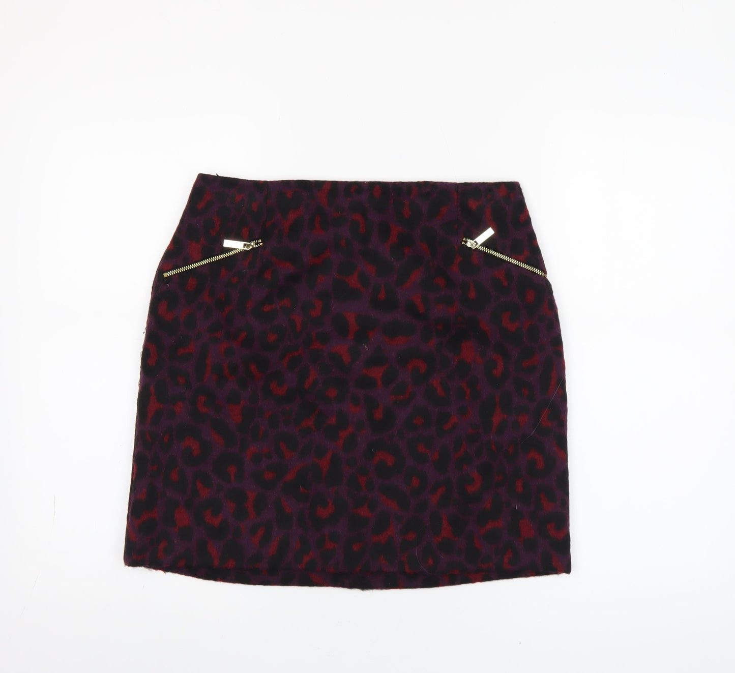 New Look Women's Multicoloured Animal Print Short Skirt Size 10