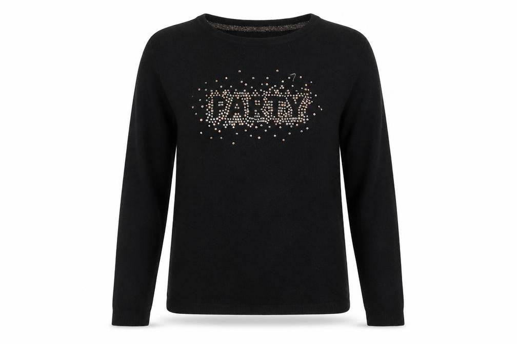 Clements Ribeiro Women’s Black S Party Jumper Long Sleeve Wool Blend