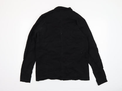 ARNE Men's Black Cotton Full Zip Lightweight Jacket Size S