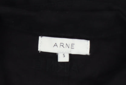 ARNE Men's Black Cotton Full Zip Lightweight Jacket Size S