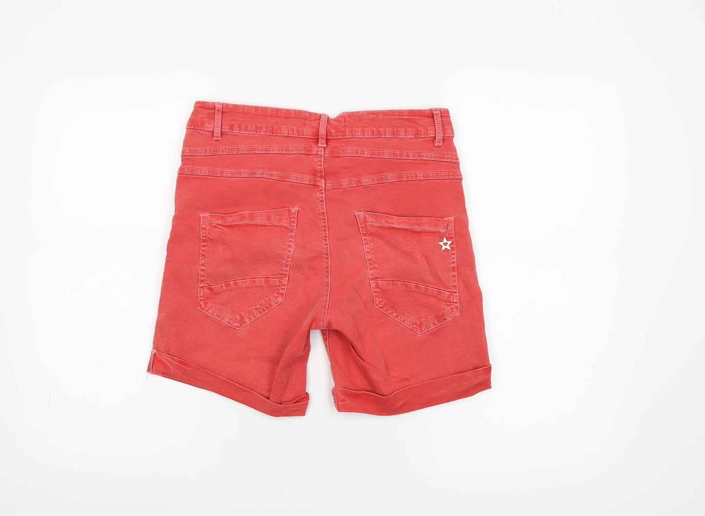 Jewelly Womens Red Chino Stretch Shorts Size XS