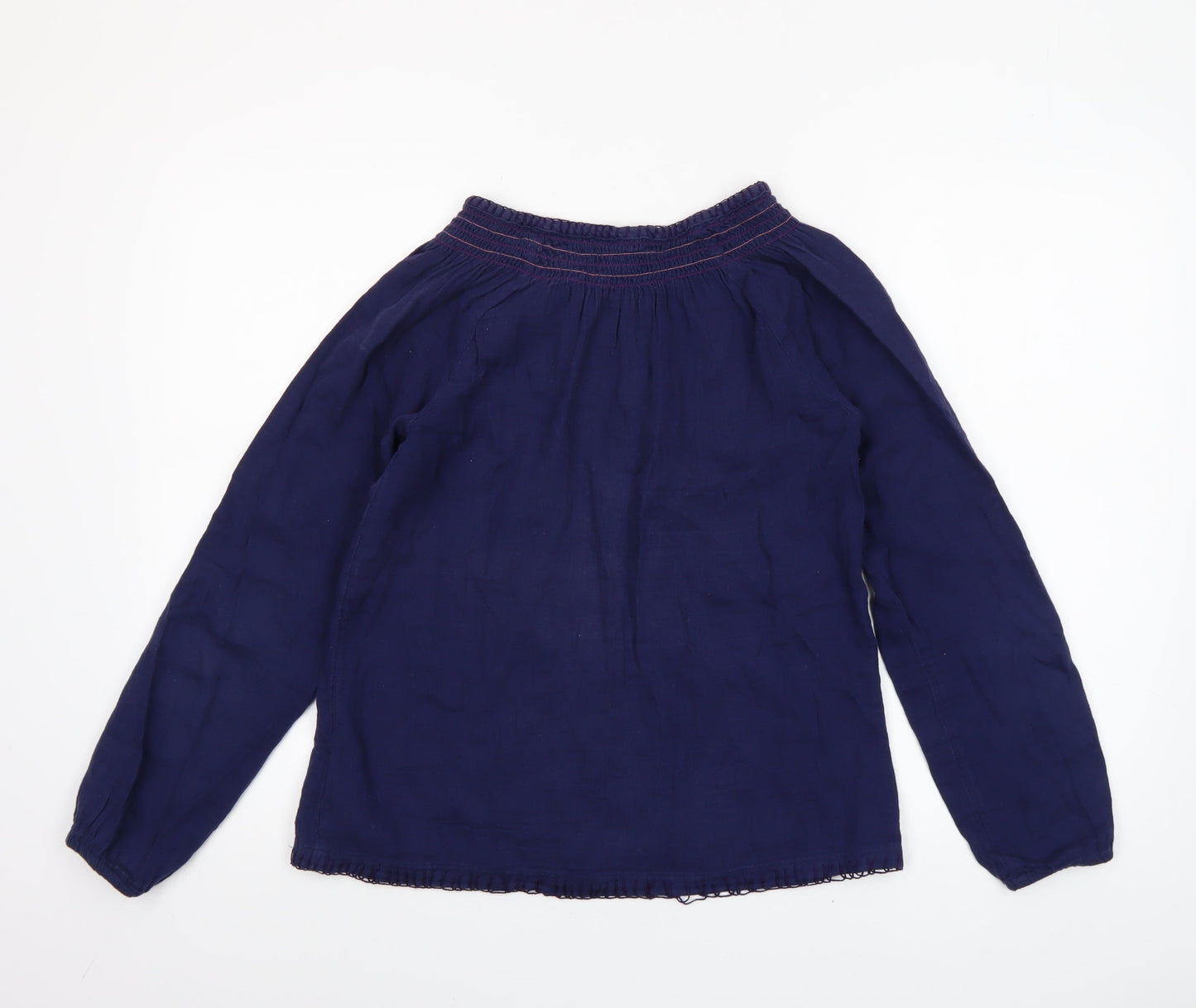 Roxy Girls Blue Cotton Long Sleeve Tunic Blouse Size 16 Years
