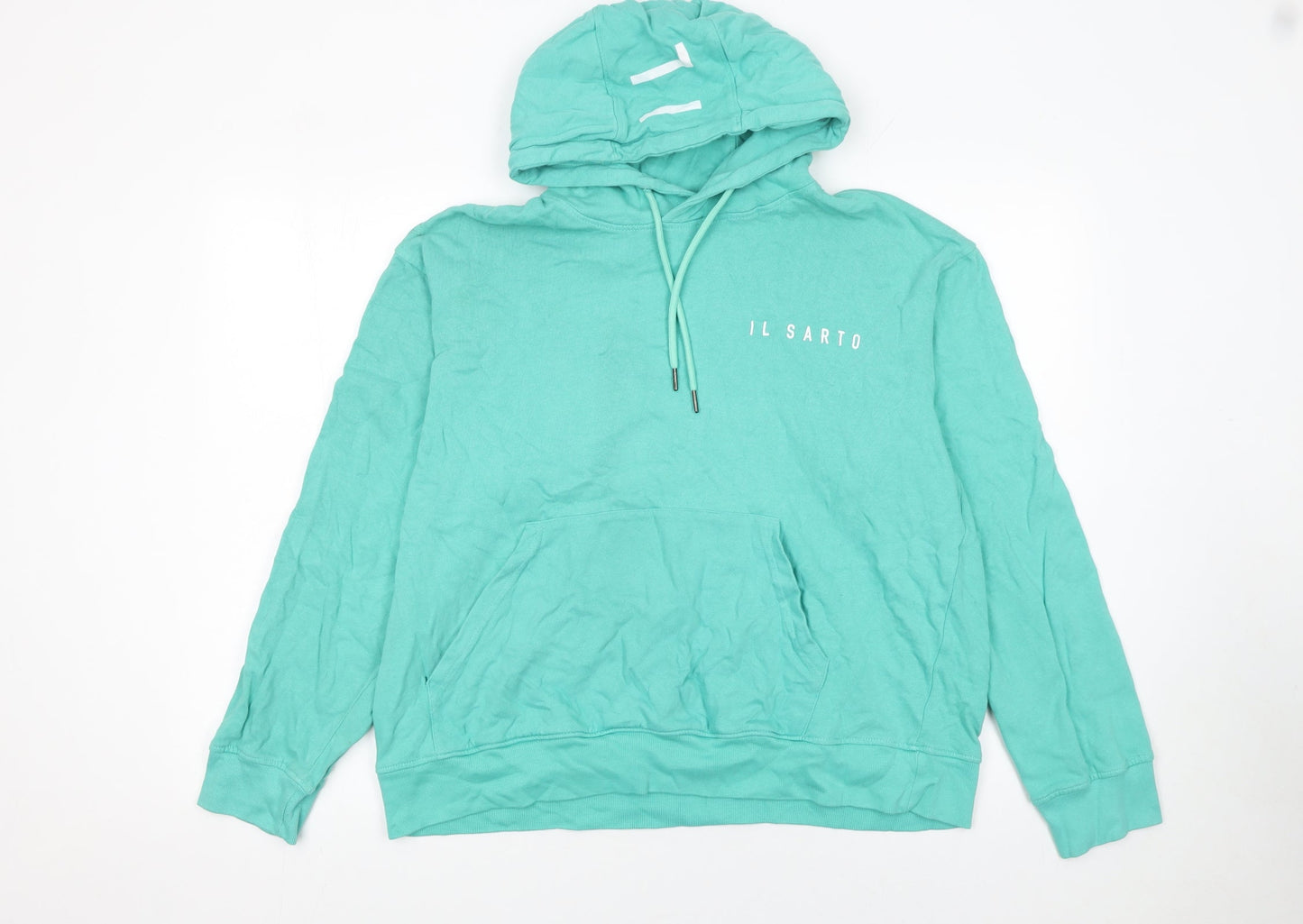 Il Sarto Women’s Green Pullover Hoodie XL 100% Cotton Casual