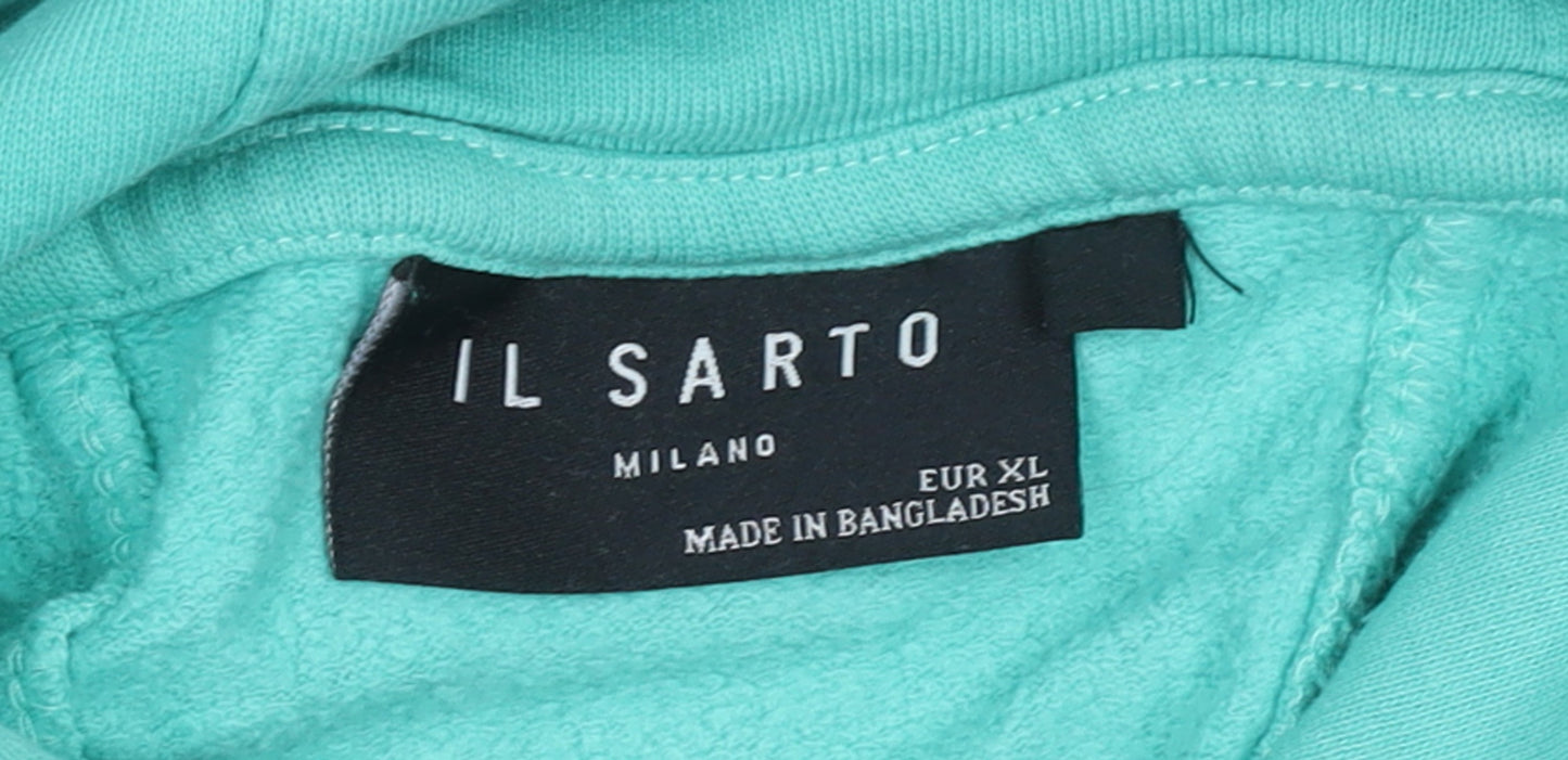 Il Sarto Women’s Green Pullover Hoodie XL 100% Cotton Casual