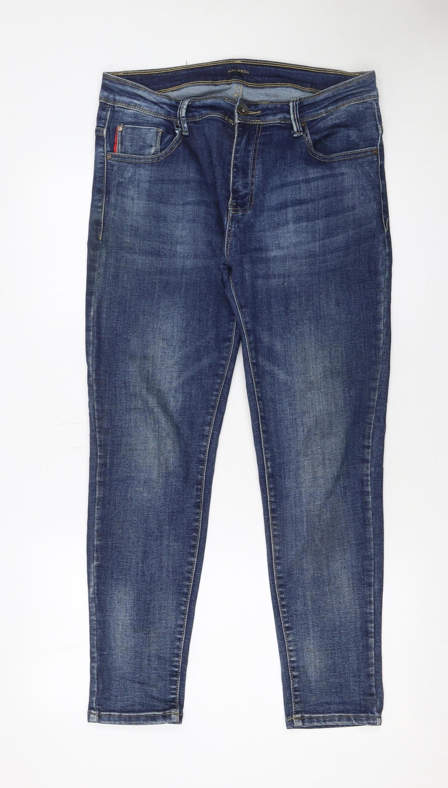 Kalisson Womens Blue Size 12 Slim Fit Stretch Skinny Jeans