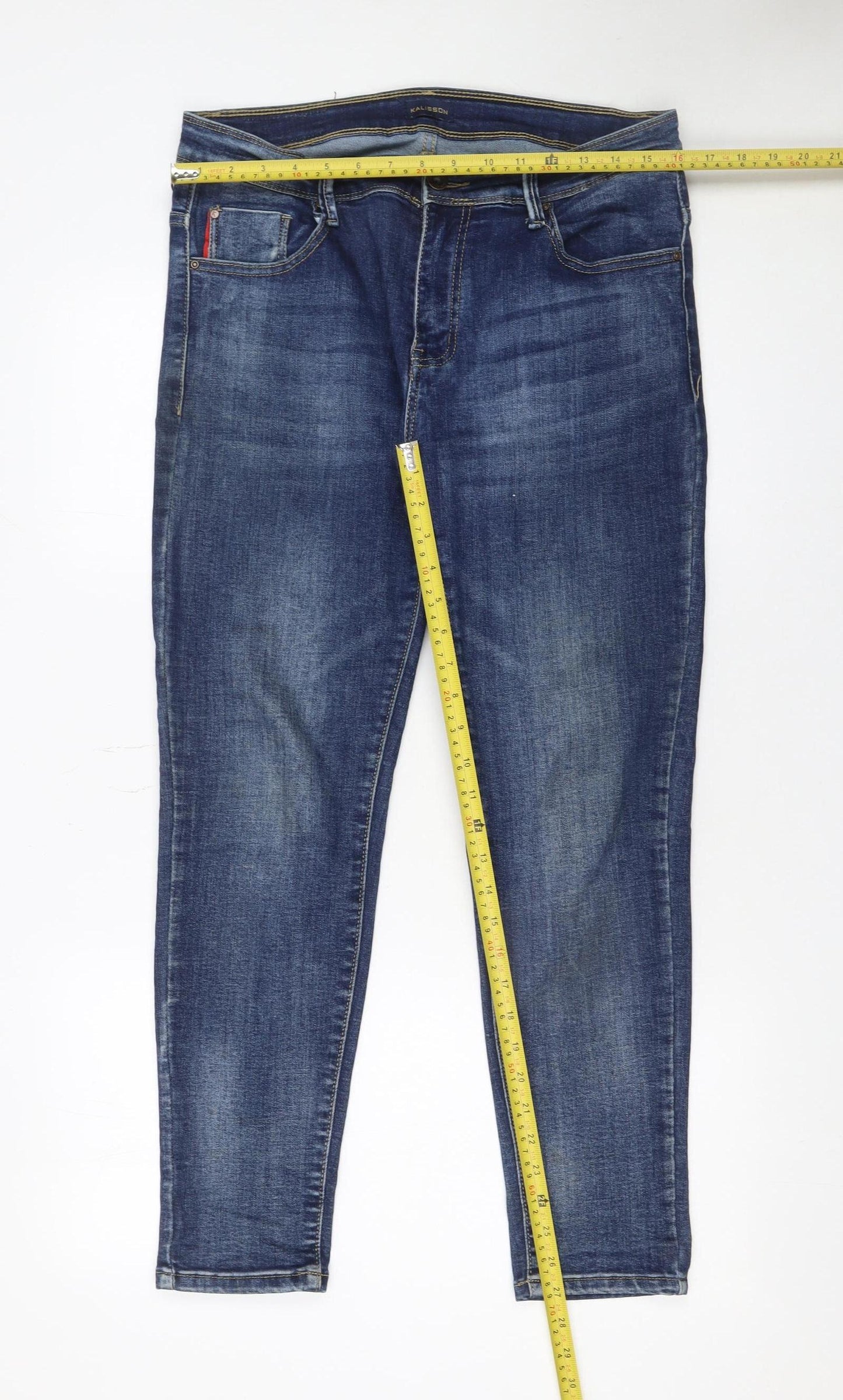 Kalisson Womens Blue Size 12 Slim Fit Stretch Skinny Jeans